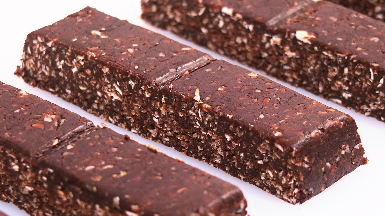 Barras De Proteina De Chocolate Receta Vegana Facil Sin Hornear