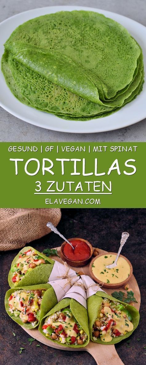 Receta Facil De Tortillas De Espinacas Wraps Veganos Sin Gluten