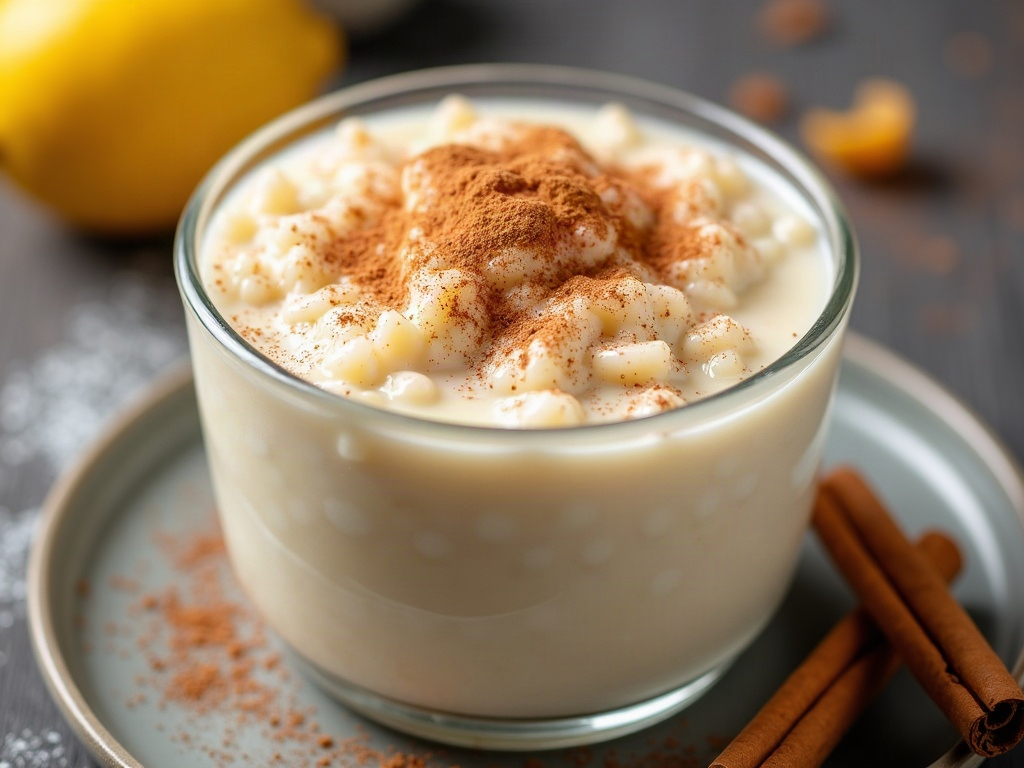 Arroz con leche vegano cremoso (con bebida de avena)