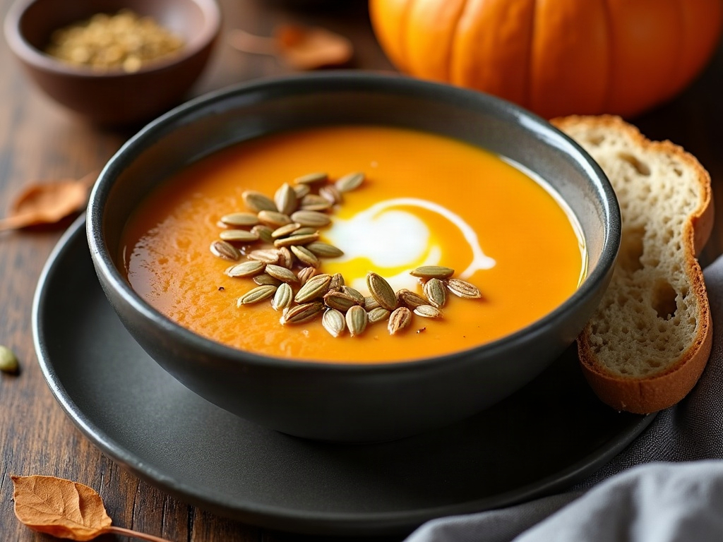 Crema de calabaza y zanahoria vegana, suave y fácil