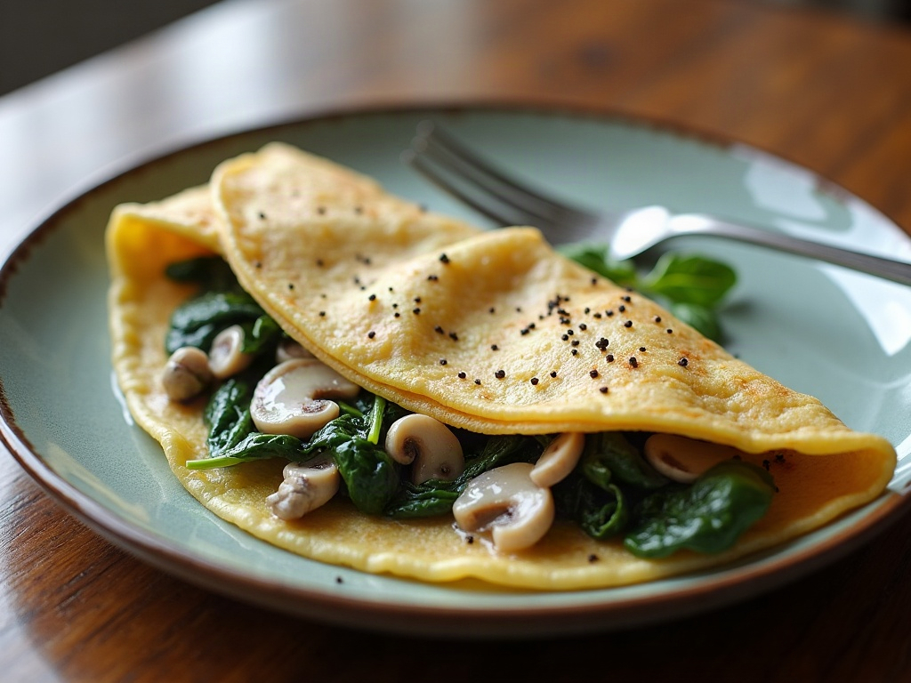 Crepes veganos salados rellenos de verduras