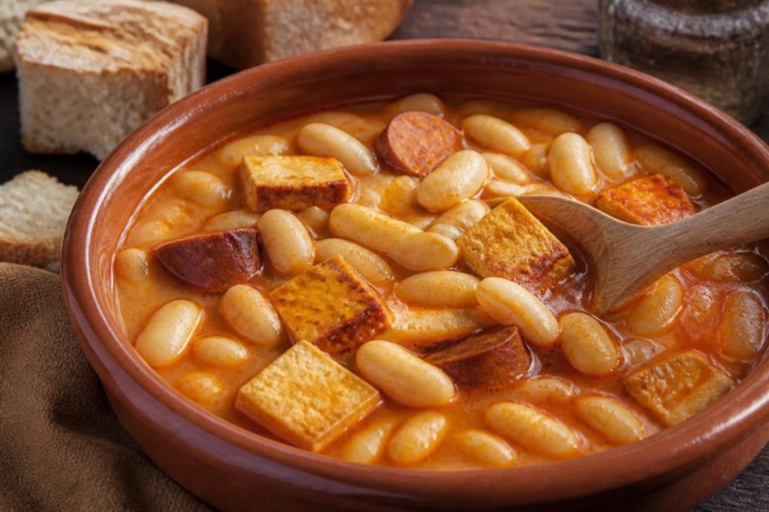 Fabada vegana asturiana: receta tradicional sin carne