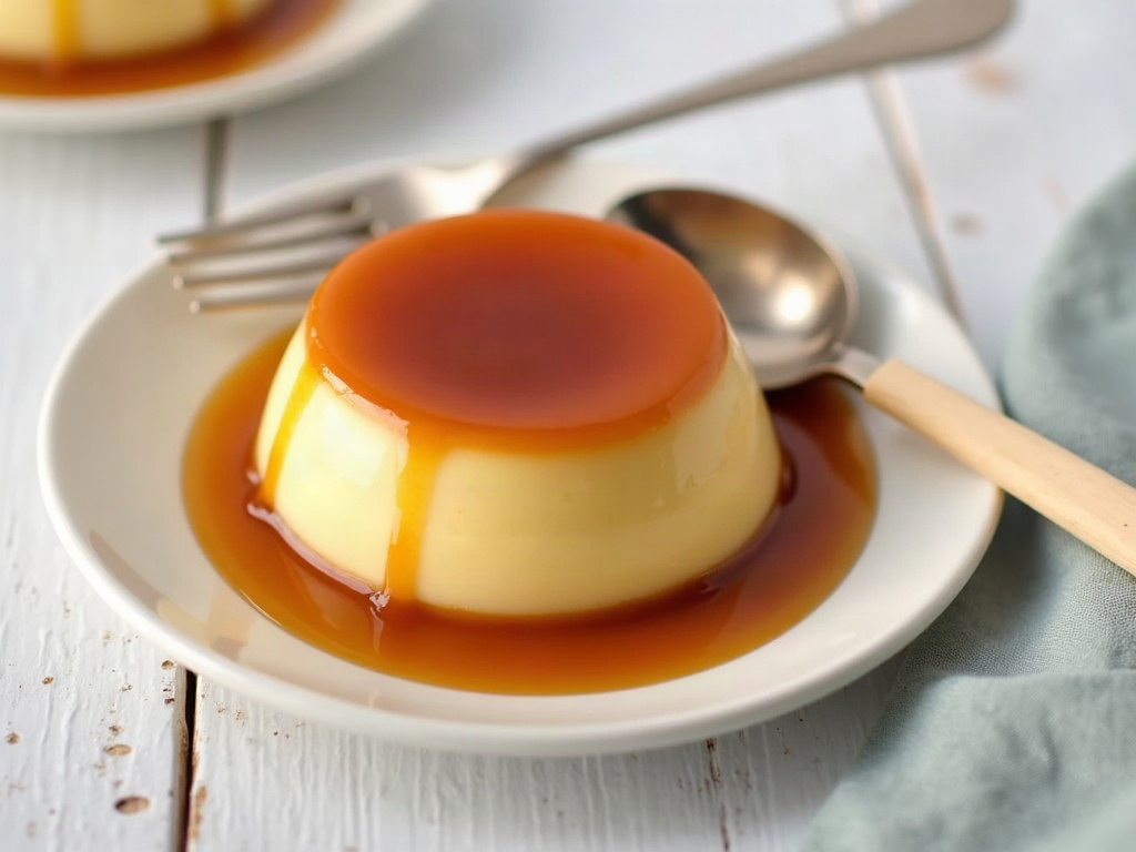 Flan vegano casero con caramelo (sin huevo, con agar-agar)
