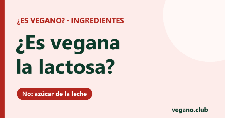 ¿Es vegana la lactosa?