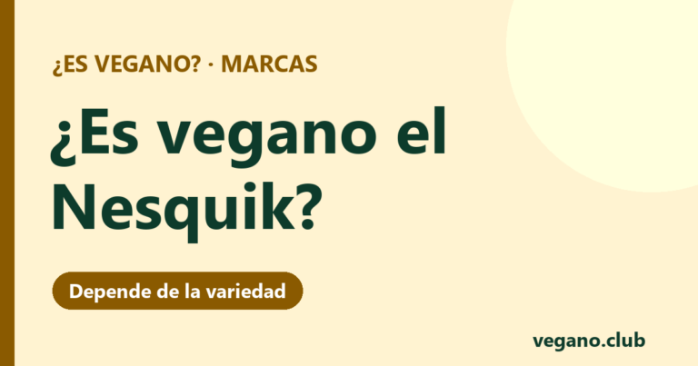 ¿Es vegano el Nesquik?