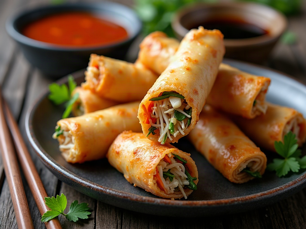 Rollitos de primavera veganos crujientes (al horno o fritos)
