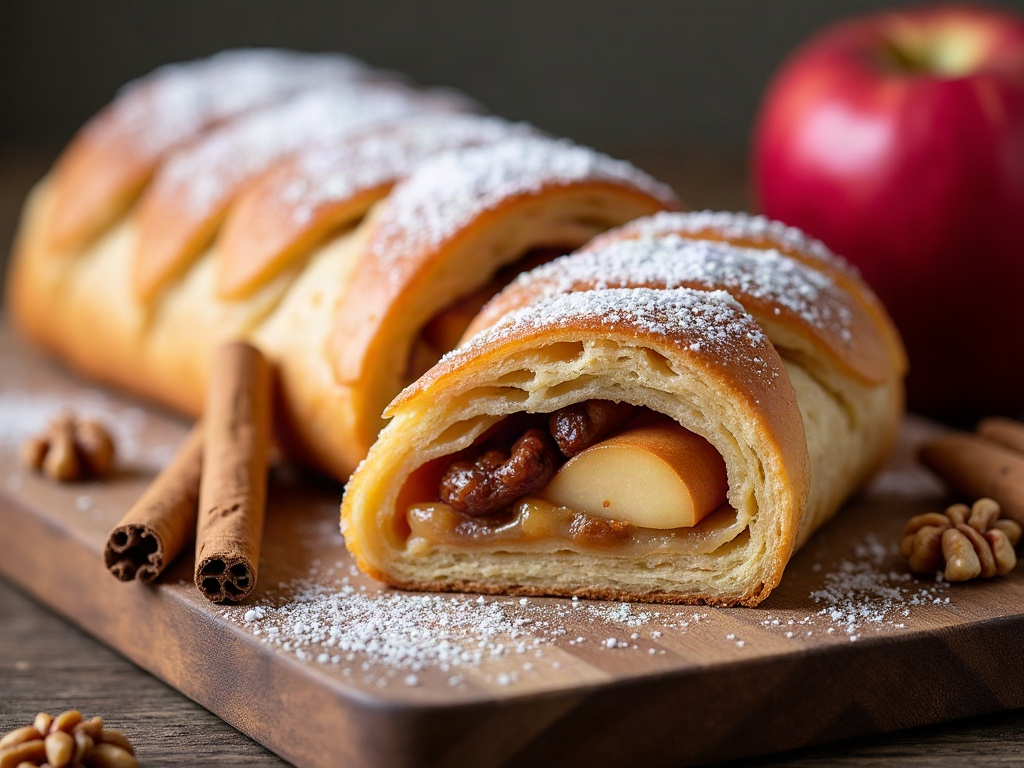 Strudel de manzana vegano con hojaldre: fácil y rápido