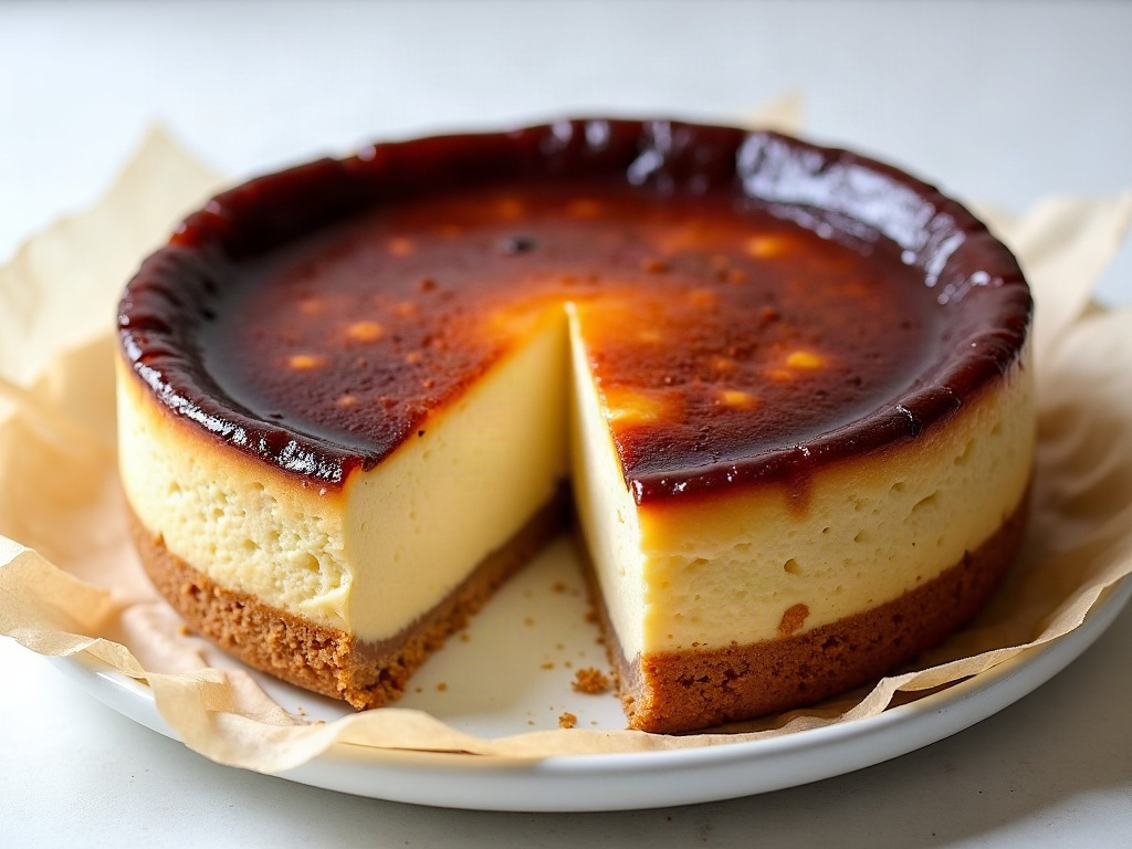 Tarta de queso vegana al horno (estilo La Viña)